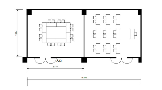 MEETING ROOM8平面图|奈良橿原美爵酒店