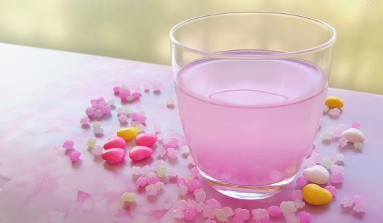 Sakura cocktail using cherry liqueur