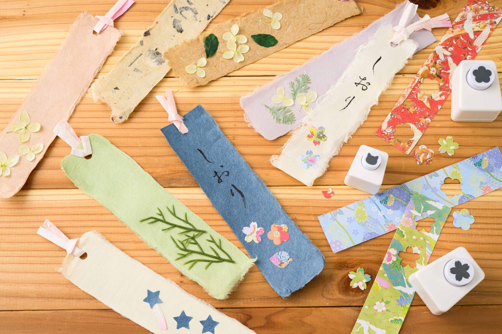 Original bookmarks made with local discovery/handmade Japanese paper