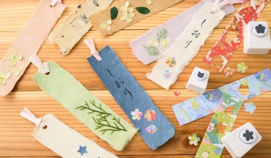 Original bookmarks made with local discovery/handmade Japanese paper