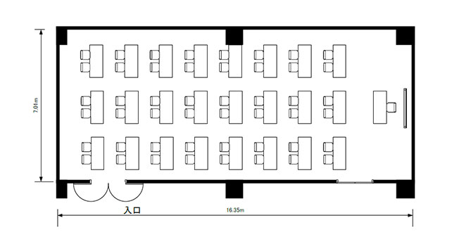 MEETING ROOM6 평면도 |그랜드 머큐어 나라 가시하라